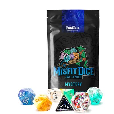 Dice: Mystery Misfit 7pc Set: 16mm Resin ^ Q2 2024