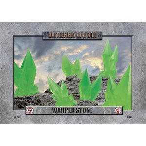 Battlefield in a Box: Features: Warped Stone (Green) (x6) (Painted) ^ MAY 2024