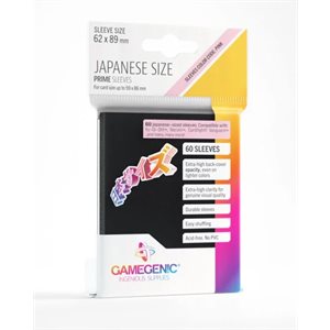 Sleeves: Gamegenic Prime Japanese Sized Sleeves Black (60)