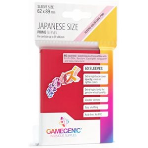 Sleeves: Gamegenic Prime Japanese Sized Sleeves Red (60)