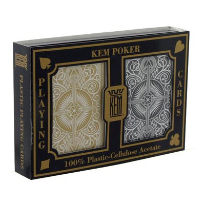 Kem Card Poker Two Pack Black / Gold