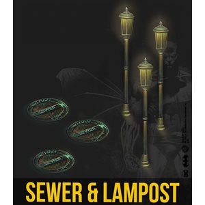 DC Miniature Game: Sewer & Lamppost Resin Set (S / O)