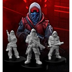 Cyberpunk Red Miniatures: Combat Zoners C (No Amazon Sales)