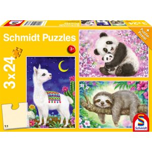 Puzzle: 3x24 Panda, Llama, Sloth