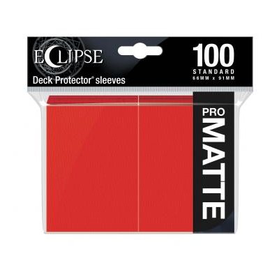 Sleeves: PRO-Matte Eclipse Deck Protector: Standard Size: Apple Red (100ct)