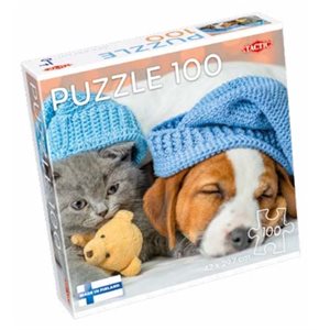 Puzzle: 100 Cute Kitten And Sleepy Dog (No Amazon Sales) ^ Q3 2024