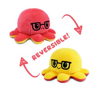Reversible Octopus Mini (Glasses) Happy Yellow / Angry Red (No Amazon Sales)