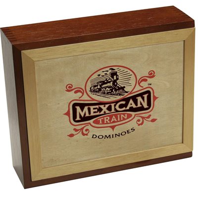 Mexican Train Dominoes (Wooden Case)