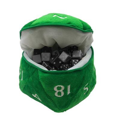 Dice Bag: D20 Plush: Forest Green