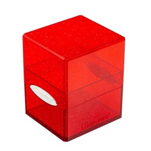 Deck Box: Glitter Red Satin Cube