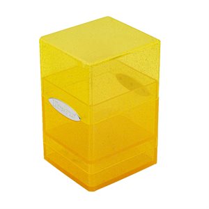 Deck Box: Glitter Satin Tower: Yellow (100ct)