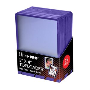 Sleeves: 3 X 4 Purple Border Toploader (25ct)