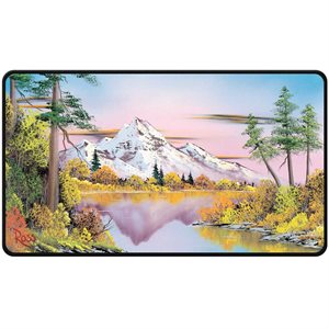 Playmat: Black Stitched Edge: Bob Ross Collection: Mighty Mountain Lake ^ Q4 2024