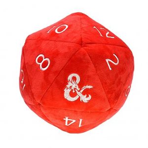 Dice: Dungeons & Dragons: D20 Jumbo Plush Dice: Red and White