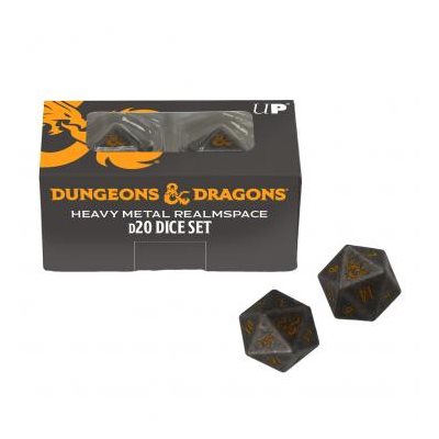 Dice: Heavy Metal Dice: D20: Dungeons & Dragons: Realmspace (2pc)