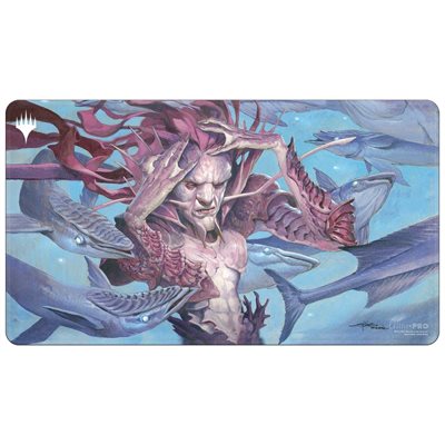 Playmat: Black Stitched Edge: Magic the Gathering: Dominaria Remastered: Mystic Remora