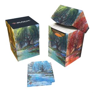 Deck Box: Magic the Gathering: Bloomburrow: Season Lands: Three Tree City (100ct)