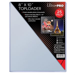 Sleeves: Toploader: 8" x 10" Size: Clear (25ct)