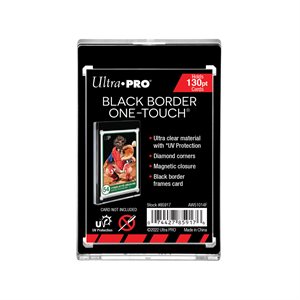Card Storage: UV One-Touch Magnetic Holder: 130PT Standard Size: Black Border