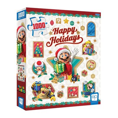 Puzzle: 1000 Super Mario "Happy Holidays" (No Amazon Sales)