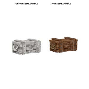 WizKids Deep Cuts Unpainted Miniatures Terrain: Wave 4: Crates