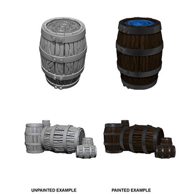 WizKids Deep Cuts Unpainted Miniatures: Wave 5: Barrel & Pile of Barrels