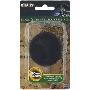 Bases: Wizkids Deep Cuts Black 50mm Round 10 ct