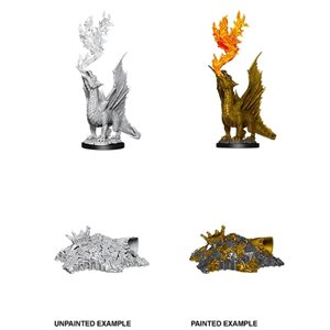 D&D Nolzur's Marvelous Unpainted Miniatures: Wave 11: Gold Dragon Wyrmling & Small Treasure Pile