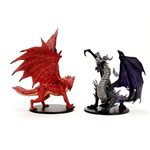 Pathfinder Battles: City of Lost Omens: Premium Figure: Adult Red & Black Dragons