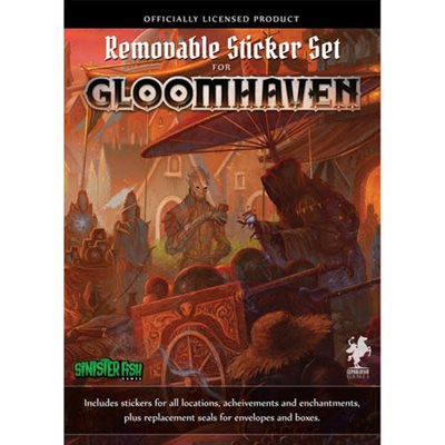 Gloomhaven: Jaws of the Lion Removable Sticker Set & Map (No Amazon Sales)