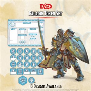 Dungeons & Dragons: Paladin Token Set (Player Board & 22 tokens)