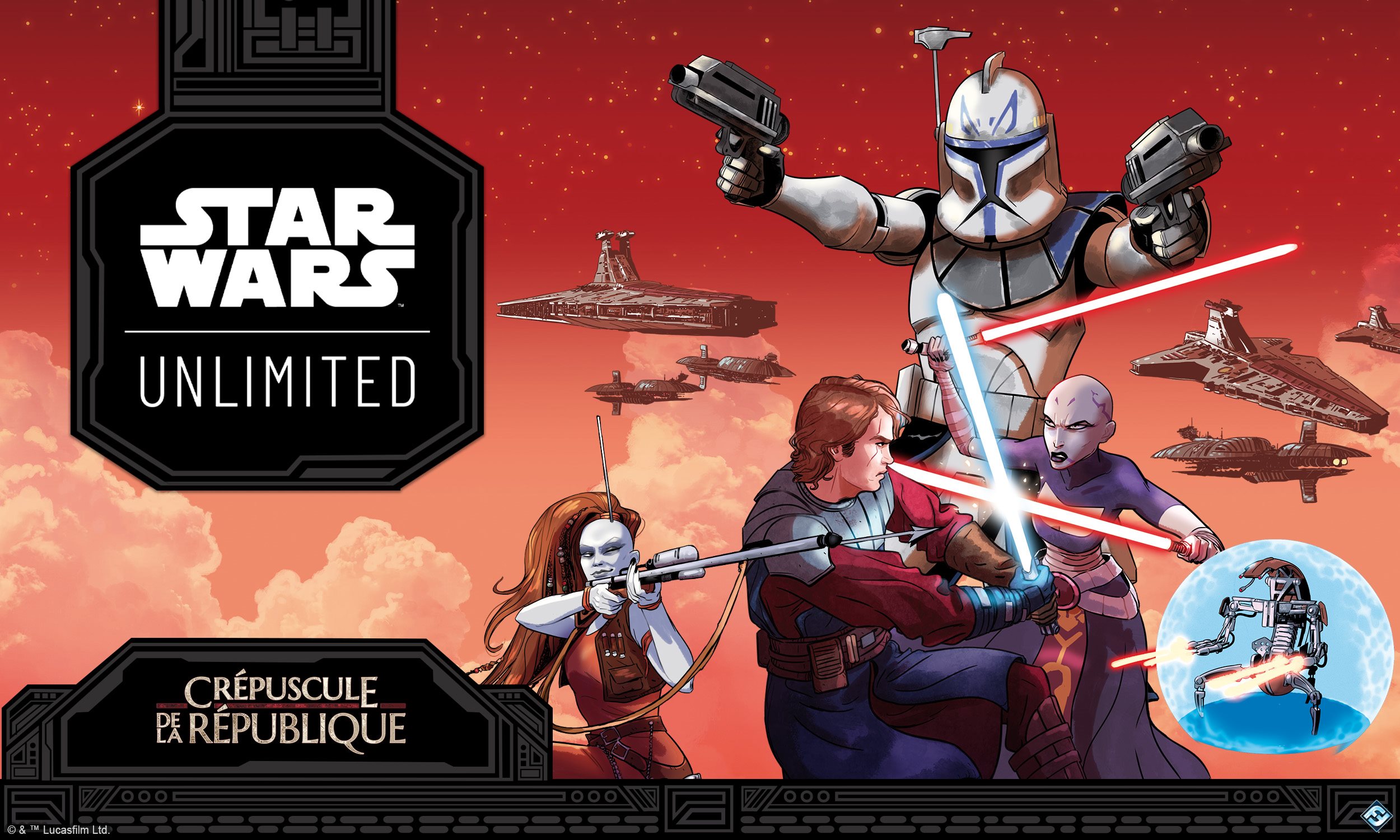 Disponible dès maintenant : plongez dans la Guerre des Clones avec la série de carte Star Wars™ Unlimited: Crépuscule de la République